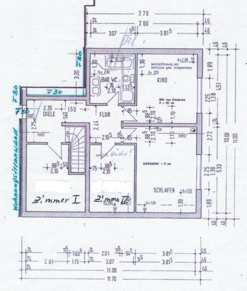 Grundriss Obergeschoss, Anbau