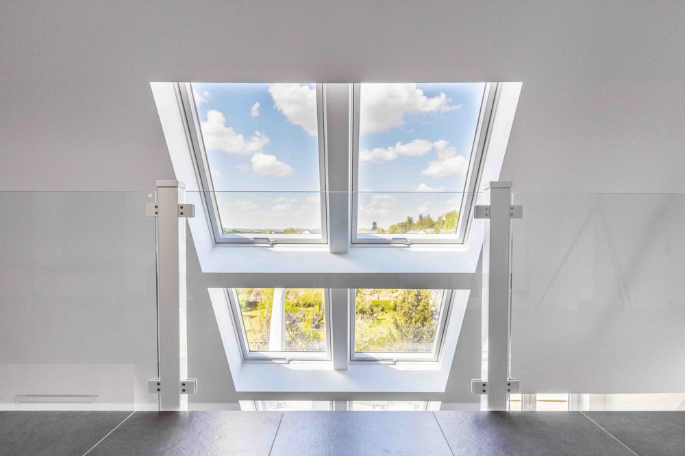 Galerie mit Ausblick ins Grüne