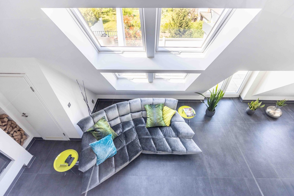 Wohnbereich aus Galerieperspektive