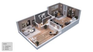 Grundriss 3D Dachgeschoss
