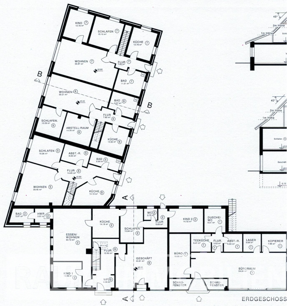 Grundrisse Erdgeschoß