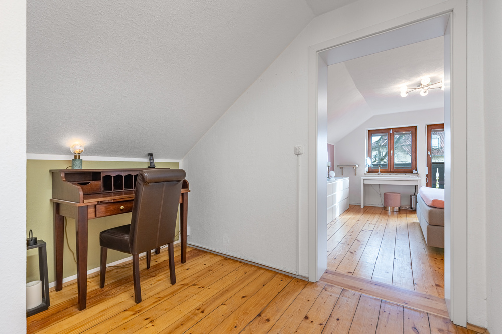 Blick ins Schlafzimmer