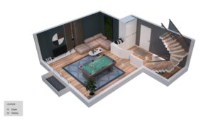 3D Grundriss Untergeschoss