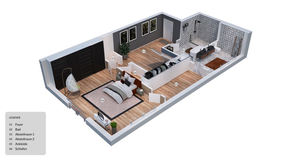 3D Grundriss 5. Obergeschoss