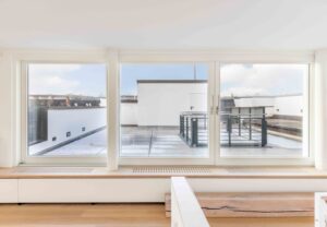 Ausblick auf die Dachterrasse