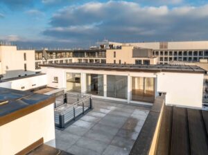 Luftaufnahmen bei Dämmerung