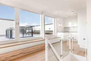 Ausblick auf die Dachterrasse