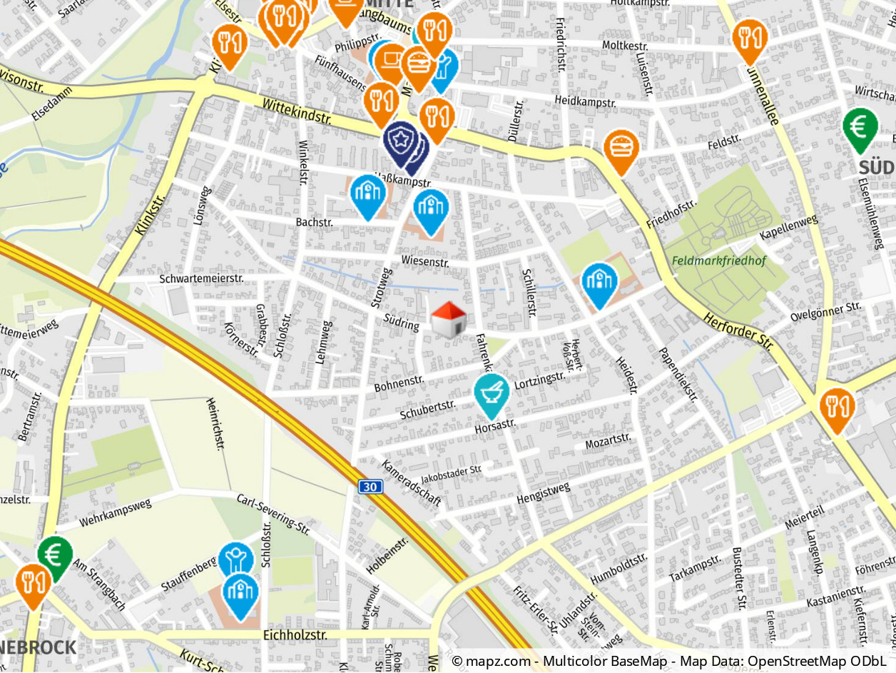 Geolyzer Kartenausschnitt