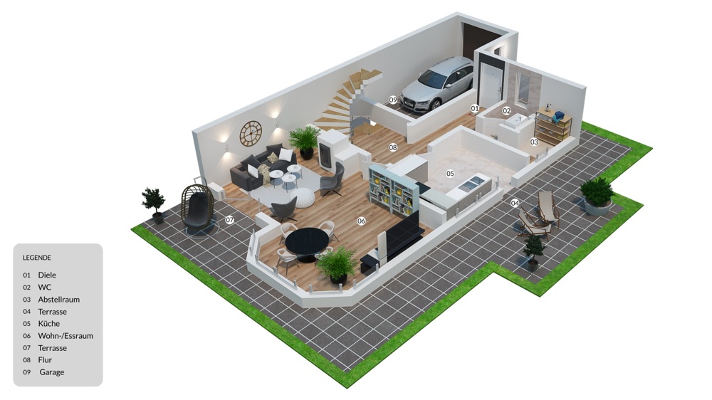3D Grundriss EG