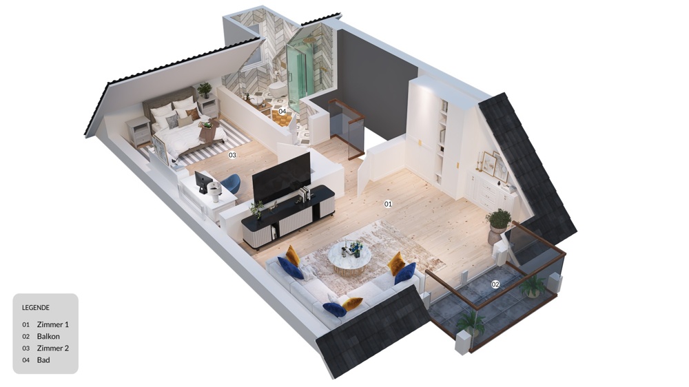 3D Dachgeschoss
